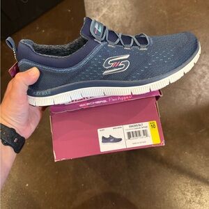 Skechers Navy Flex Appeal Shoes